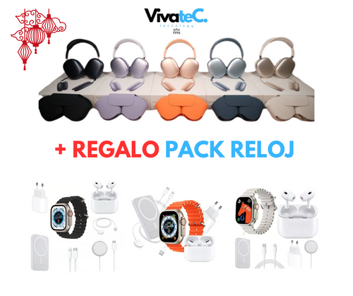 AeroPods MAX PREMIUM + REGALO PACK- Reloj Inteligente